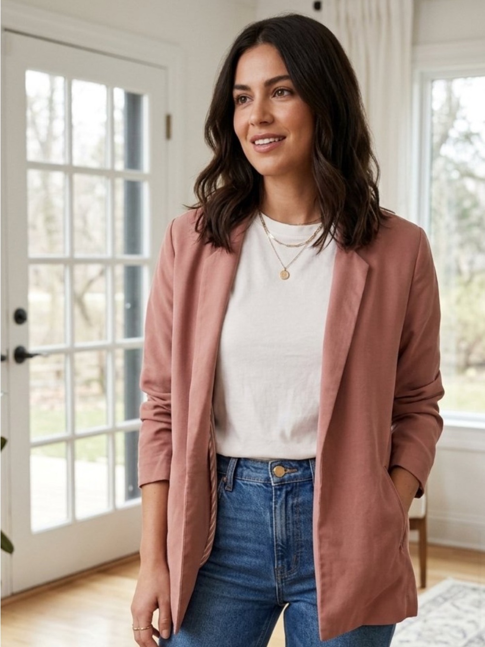 H&M Rose Blazer Jacket